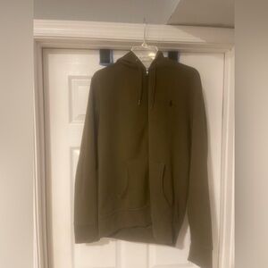Polo by Ralph Lauren Olive Zip-Up Hooded Sweater